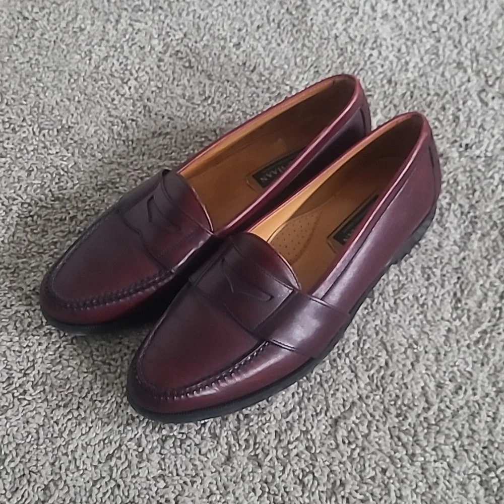 GUC Cole Haan Deep Burgundy Leather Penny Loafers Men 11.5D - Picture 3 of 9